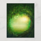 Papier Mariage de forêt verte enchantée Photo Enregistrer (Dos)