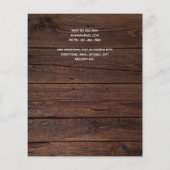 Papier Mariage de grange | Rustic Wood dentelle photo Bud (Dos)