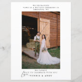 Papier Mariage de la réception de l'Elopement budgétaire  (Dos)