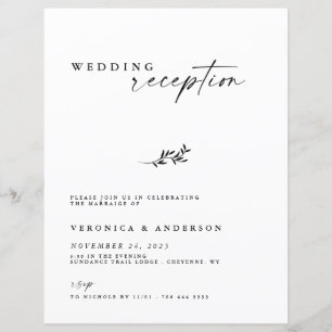 Papier Mariage de la réception de l'Elopement budgétaire 