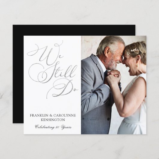 Papier MARIAGE de l'année de Vow du budget Silver Foil Re (Devant / Derrière)