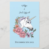 Papier Mariage de licorne blanche (Dos)