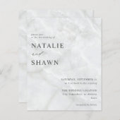 Papier Mariage de Marbre blanc budgétaire (Devant / Derrière)