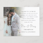 Papier Mariage de Merci de photos du script budgétaire 6 (Devant)