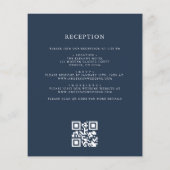 Papier Mariage de monogramme bleu marine QR Code Invitati (Dos)