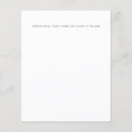 PAPIER MARIAGE DE MONOGRAMME PLAIN ÉLÉGANT BUDGET (Dos)