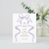 Papier MARIAGE de monogramme violet Élégant BUDGET (Debout devant)