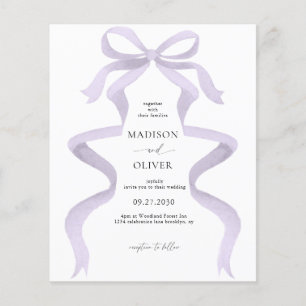 Papier MARIAGE de monogramme violet Élégant BUDGET