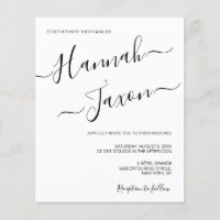 Mariage de nom de script minimaliste simple