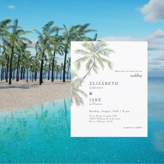 Papier Mariage de palmier à budget de feuillage tropical