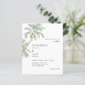 Papier Mariage de palmier à budget de feuillage tropical (Debout devant)