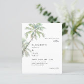 Papier Mariage de palmier à budget de feuillage tropical  (Debout devant)