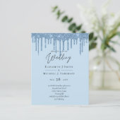 Papier MARIAGE de Parties scintillant bleue BUDGET (Debout devant)