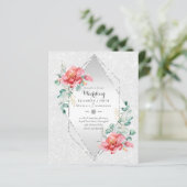 Papier Mariage de Parties scintillant d'argent rouge à fa (Debout devant)