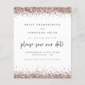 Papier Mariage de Parties scintillant de  d'or du Rose bu (Devant)