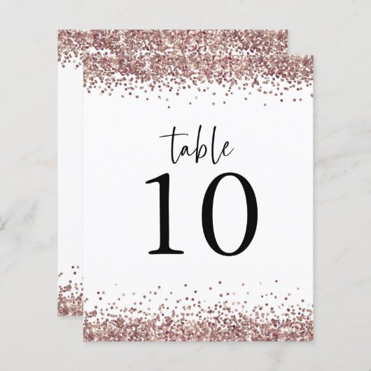 Papier Mariage de Parties scintillant rose Gold (Devant / Derrière)