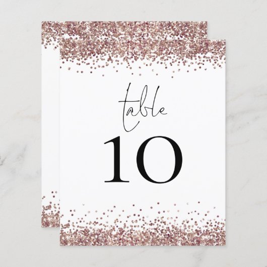 Papier Mariage de Parties scintillant rose or non blanc (Devant / Derrière)