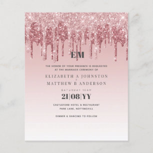 Papier MARIAGE de Parties scintillant rose or Rose