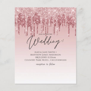 Papier MARIAGE de Parties scintillant rose or Rose