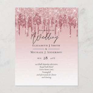 Papier MARIAGE de Parties scintillant rose or Rose