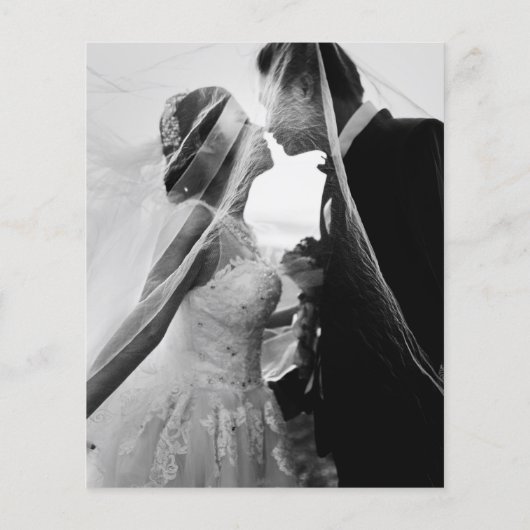 Papier Mariage de PHOTO rustique Faire-part ou budget Inv (Dos)