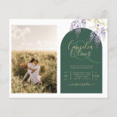 Papier Mariage de PHOTO tout-en-1 Budget Wisteria QR Code (Devant)