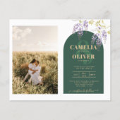 Papier Mariage de PHOTO tout-en-1 Budget Wisteria QR Code (Devant)