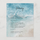 Papier Mariage de plage Bienvenue Timeline Itinéraire (Dos)