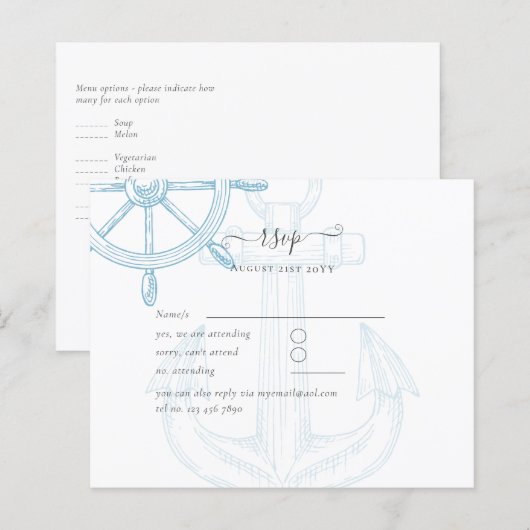 Papier Mariage de roue des navires nautiques (Devant / Derrière)