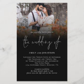 Papier Mariage de script de code QR photo budgétaire Invi (Devant)