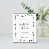 Papier MARIAGE de script de couple mignon tiré à la main (Debout devant)