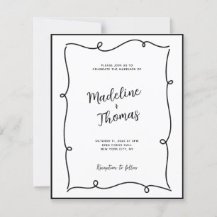 Papier MARIAGE de script de couple mignon tiré à la main