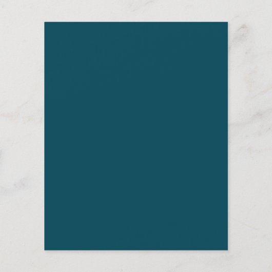 Papier Mariage de script de monogramme bleu Turquoise Bud (Dos)