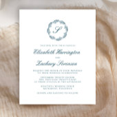 Papier Mariage de script de monogramme bleu Turquoise Bud