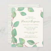 Papier Mariage de script Eucalyptus élégant budget (Devant / Derrière)