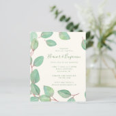 Papier Mariage de script Eucalyptus élégant budget (Debout devant)