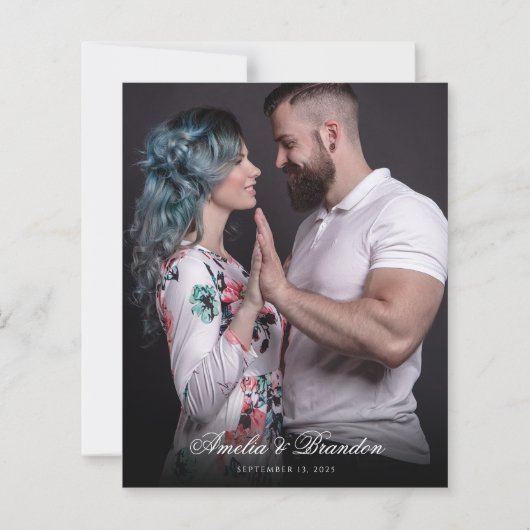 Papier MARIAGE de script photo noir et blanc BUDGET Class (Dos)