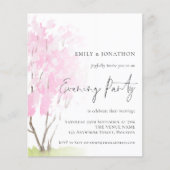 Papier Mariage de soirée Budget rose  Invitation de soiré (Devant)