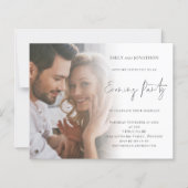 Papier Mariage de soirée du code QR de la photo du script (Devant)