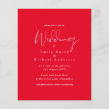 MARIAGE de tendance BUDGET couleurs NOIR et rouge