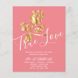 Papier MARIAGE de tendance BUDGET couleurs Vrai amour Ros