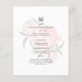 Papier Mariage de texte LeahG Blush Rose Floral OVERLAY (Dos)