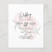 Papier Mariage de texte LeahG Blush Rose Floral OVERLAY (Devant)
