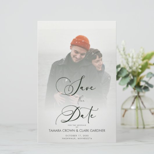 Papier Mariage de transparence moderne à bas prix (Debout devant)