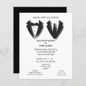 Papier Mariage de Tuxedos gris noir et blanc (Devant / Derrière)