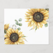 Papier Mariage de verdure de tournesol floral eucalyptus (Dos)