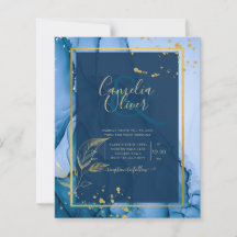 Mariage d'encre d'alcool bleu LeahG® Navy