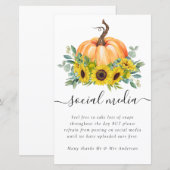 Papier Mariage des médias sociaux Demande Citrouille tour (Devant / Derrière)