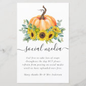 Papier Mariage des médias sociaux Demande Citrouille tour (Devant)