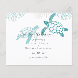 Papier Mariage des Tortues Marines Ligne d'Art Moderne